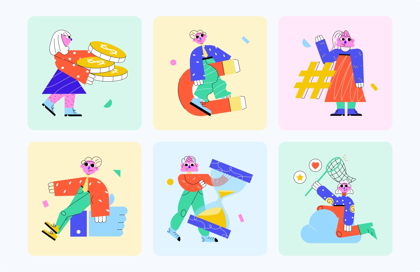 Abstract people illustration