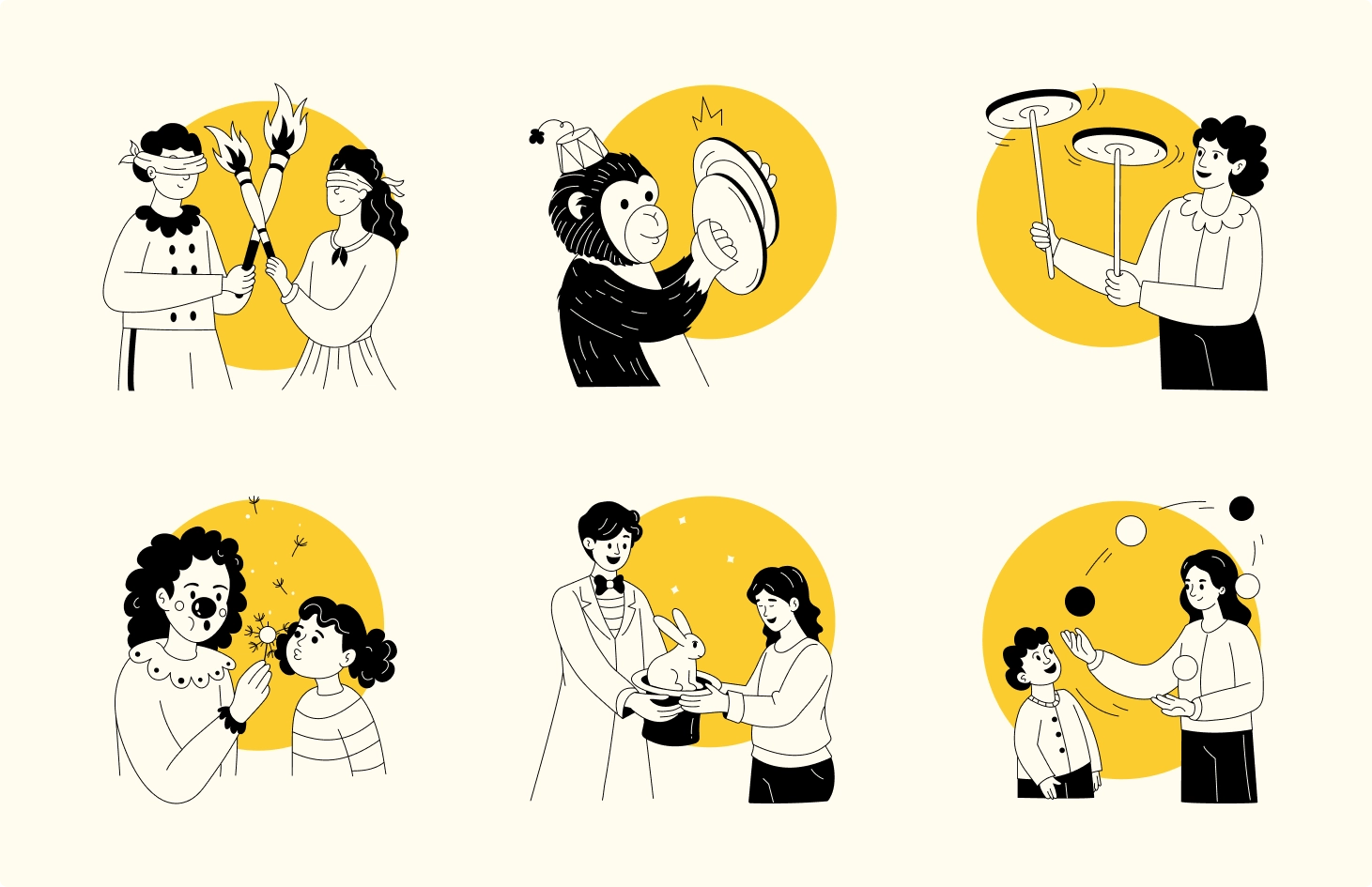 Circus Drawing Doodles Illustrations