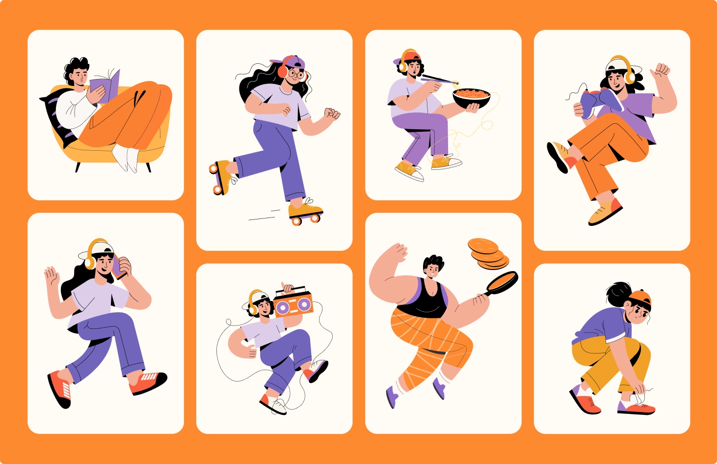 Everyday Activities Illustrations