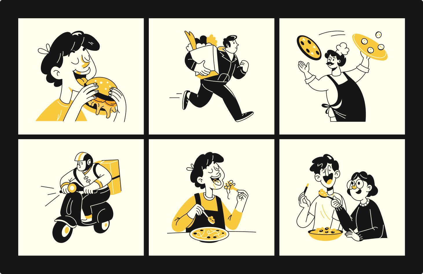 Food & Delivery Illustrations