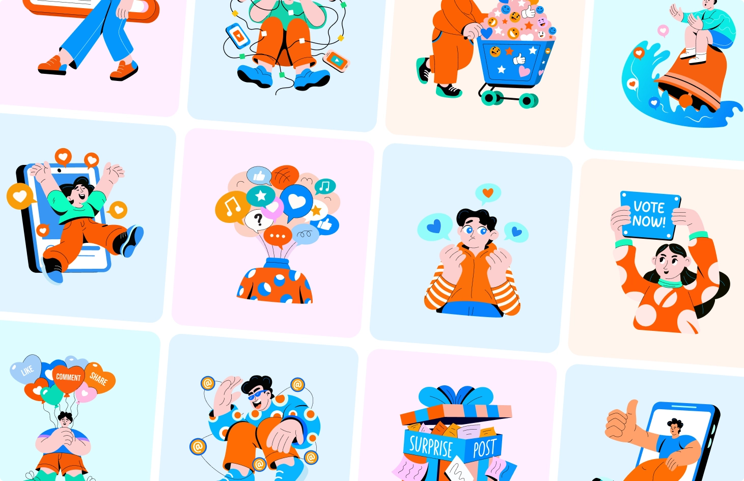 Social Media Illustrations