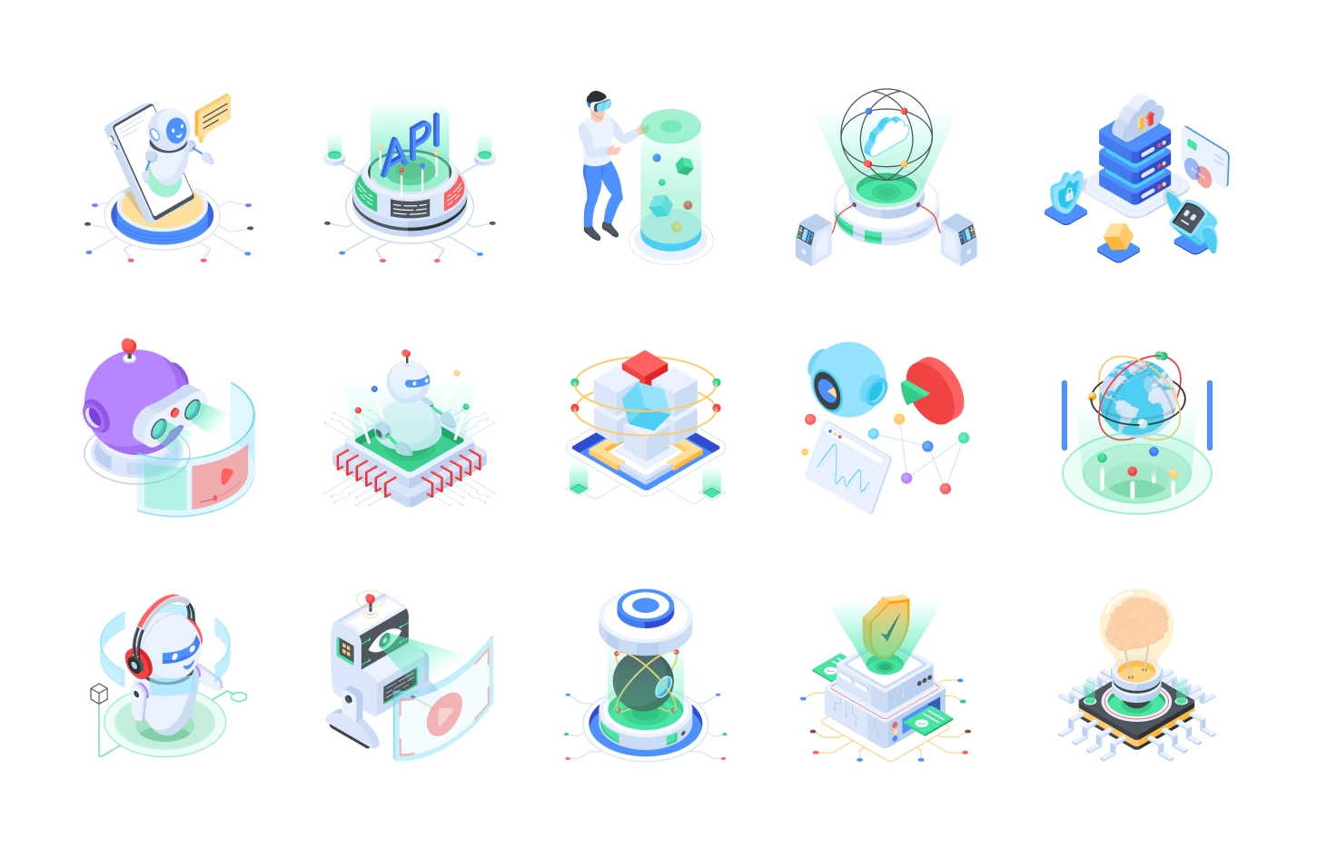 VR Isometric Icons