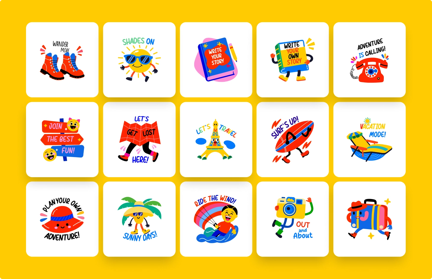World Travel Stickers