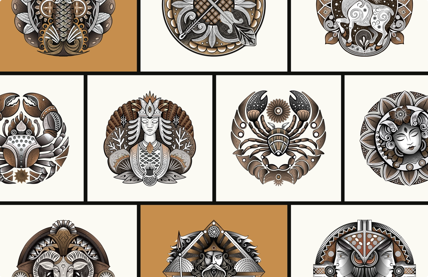 Zodiac Signs Illustrations